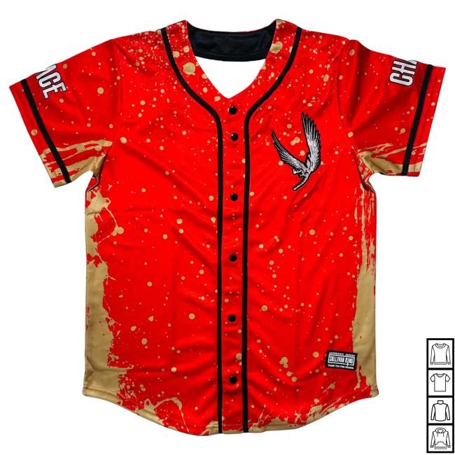 Official Sullivan King Merch Shop Demented "Valhalla Blood & Gold" Bassball Jersey [LIMITED EDITION] Hot Shirt