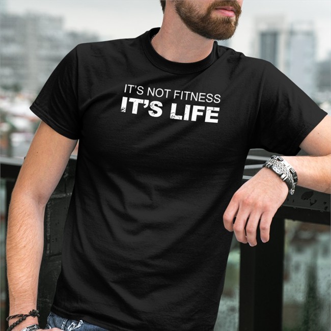 It's Not Fitness It's Life T Shirt Charcoal