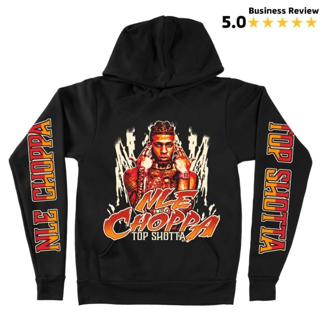 Official NLE Choppa Merch Store Shop "Top Shotta" Popover Hoodie NLEChoppa