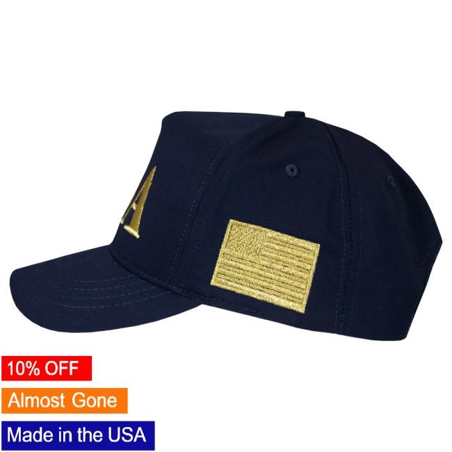 Official Donald Trump Merch Store USA 45-47 Hat Navy/Gold