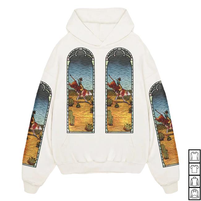 Official Est Gee Store Who Decides War x EST Gee Stained Glass T-Shirts Cream