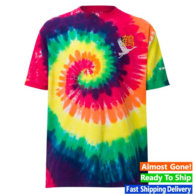 Official Yujin Clothing x Champion Tancho-Zuru Tie Dye Shirt Classic Rainbow Tie-Dye