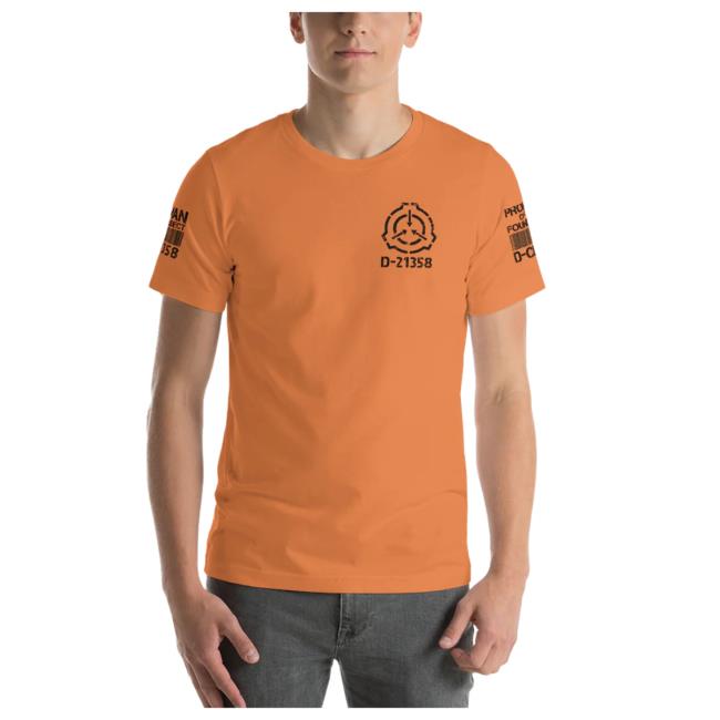 Official The SCP Store Merch D-Class Multi Sided Deluxe Unisex Shirt New