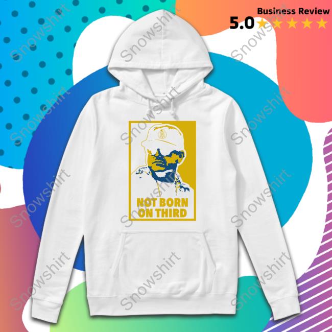 Barstool U Not Born On Third Long Sleeve Not Born On Third Crewneck Sweatshirt