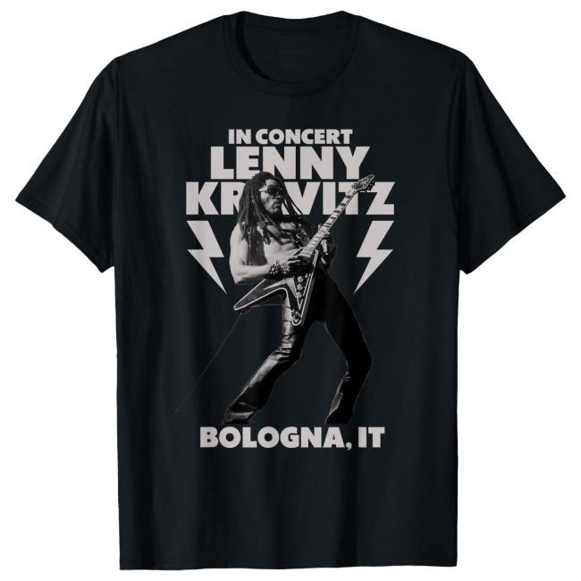 Official Lenny Kravitz – Blue Electric Light Tour 2025 Bologna Tshirt