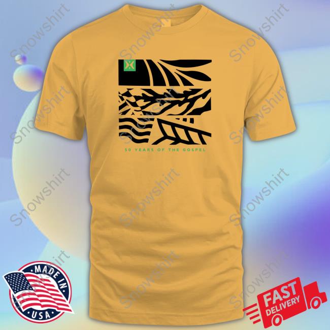 Official Harvest Merch 50 Years Of The Gospel White Shirt