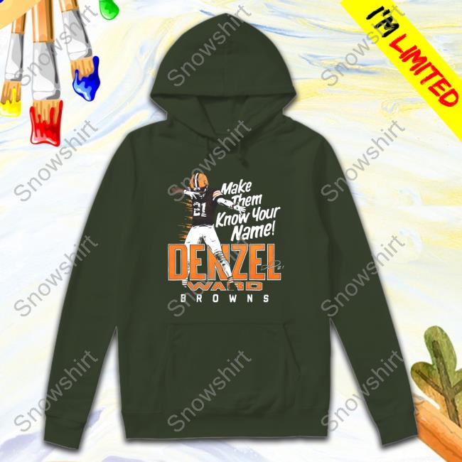 Make Them Know Your Name Shirt Homage Merch Brown Denzel Ward Signature Tee