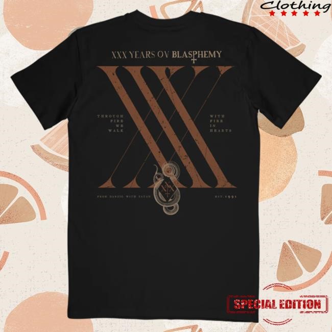 Official Behemoth Merch Store Behemoth XXX Years Ov Blasphemy Cover Shirts