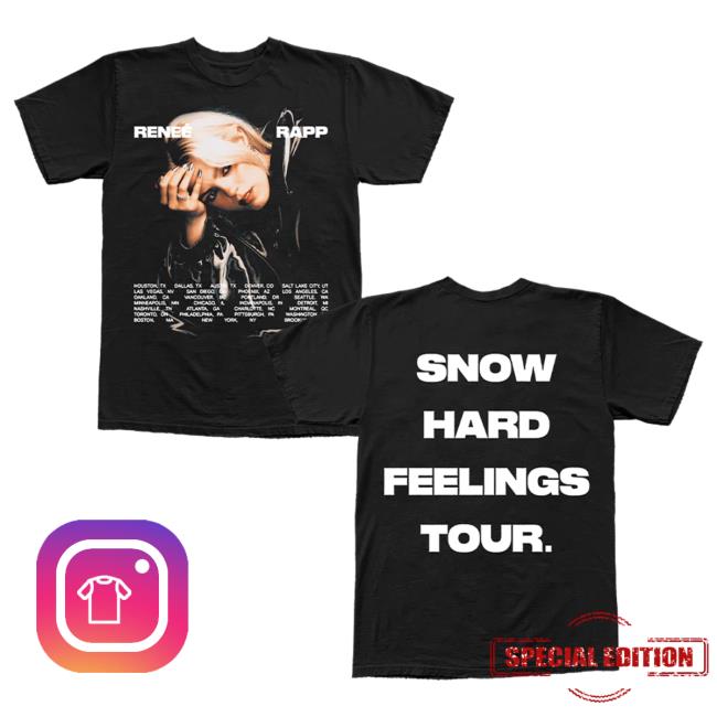 Official Renee Rapp Merch Store Reneé Rapp Snow Hard Feelings Tour Popover Shirt Renee Rapp Clothing Shop ReneeRapp