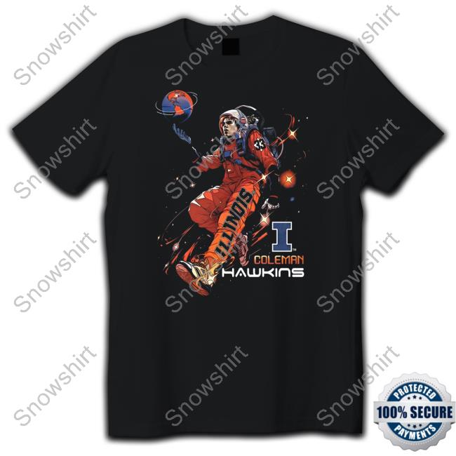 Illinois Fighting Illini Men's Nil Coleman Hawkins Spaceman T-Shirt Official Illinois Fighting Illini Men's Nil Coleman Hawkins Spaceman Hoodie