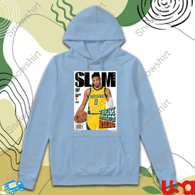 Adult Indiana Pacers Tyrese Haliburton SLAM Cover Funny Official Pacers Team Adult Indiana Pacers Tyrese Haliburton SLAM Cover Sweatshirt