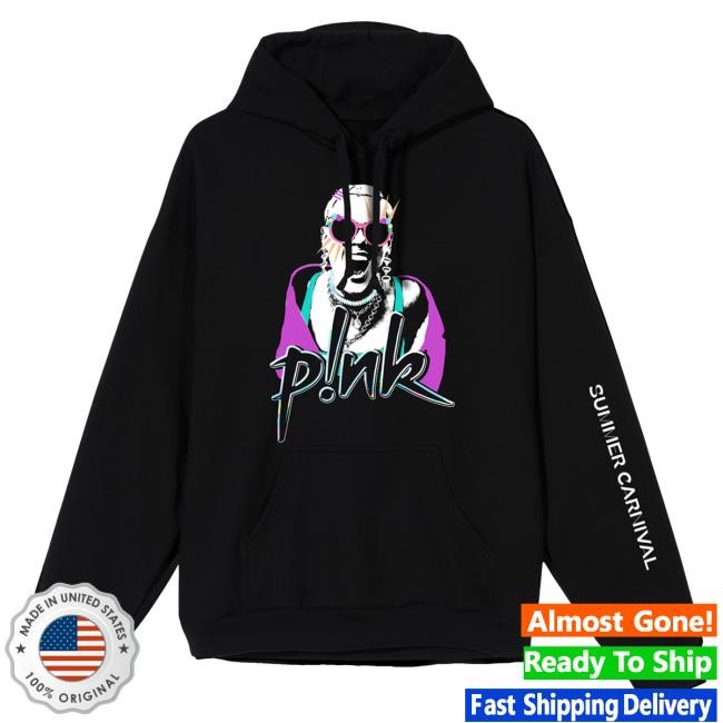 Official P!Nk Merch Summer Carnival Tour Black Pullover Hoodie