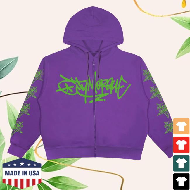 Official Graffiti Washed Zip Crew neck Sweatshirt