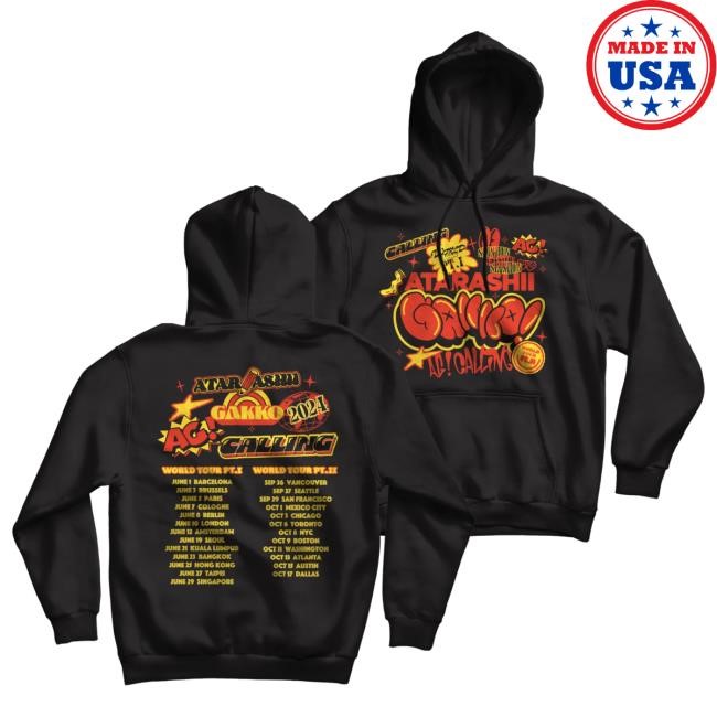 Atarashii Gakko Merch AG! Calling World Tour Black Hood Atarashii Gakko Official Shop