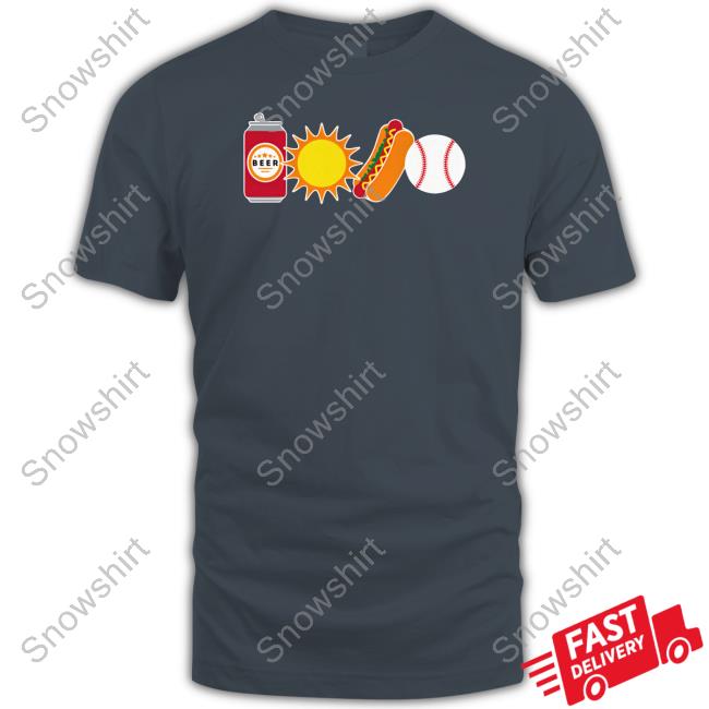 Official The Chicago Version Beer Sun Hotdog Ball T-Shirt