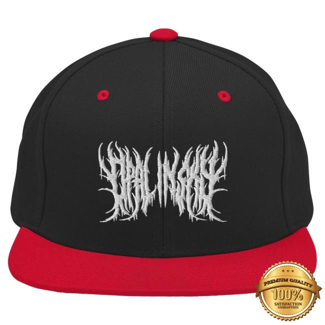 Opal In Sky "Deathcore" Embroidered Snapback Black/ Red Cap
