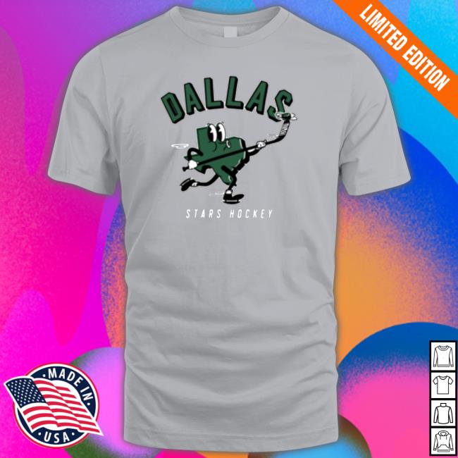 Premium Dallas Stars Hockey Grey State Skate T-Shirt Premium Dallas Stars Hockey Grey State Skate T-Shirt