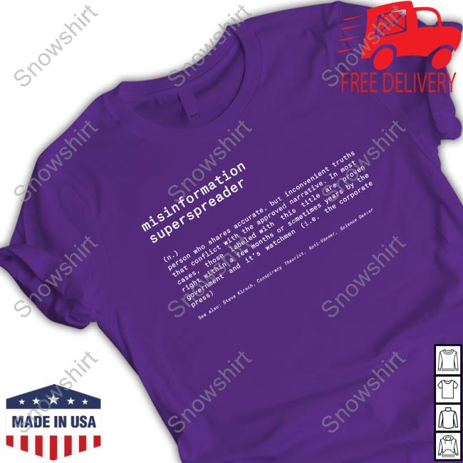 Steve Kirsch Shop Vsrf Merch Misinformation Superspreader Shirt