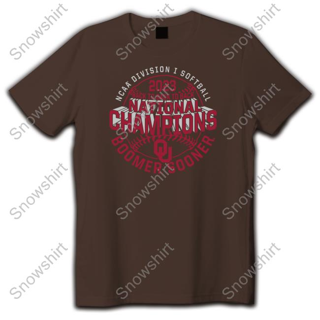 Official Oklahoma Sooners Back To Back To Back National Champions Boomer Sooner T-Shirt