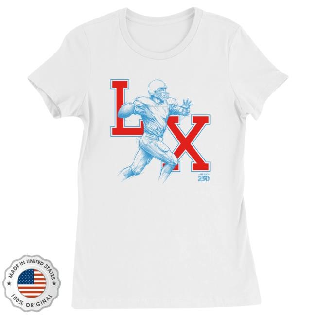 Fresh America250 LX Game Day Outline Women's T-Shirt Graphic Tee