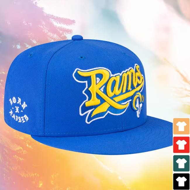 Men's Los Angeles Rams New Era Born x Raised Royal 59FIFTY Fitted Hat NFL Shop Store