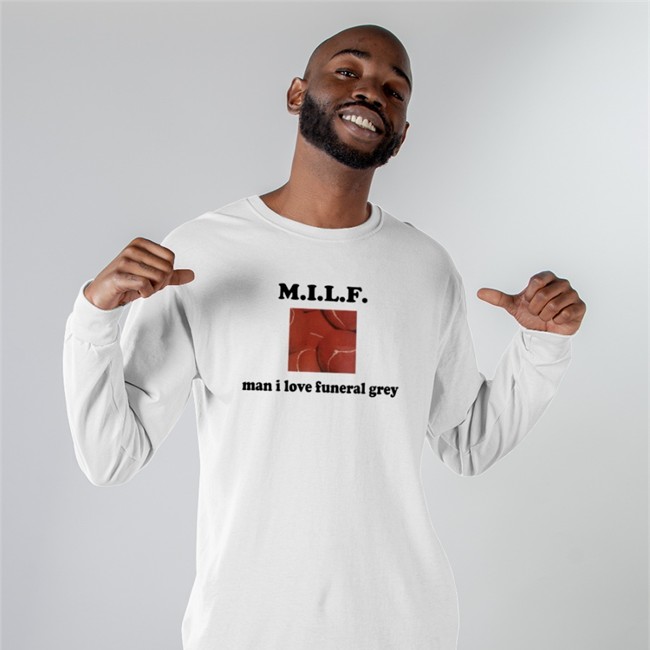 Milf Man I Love Funeral Grey Crewneck Sweatshirt