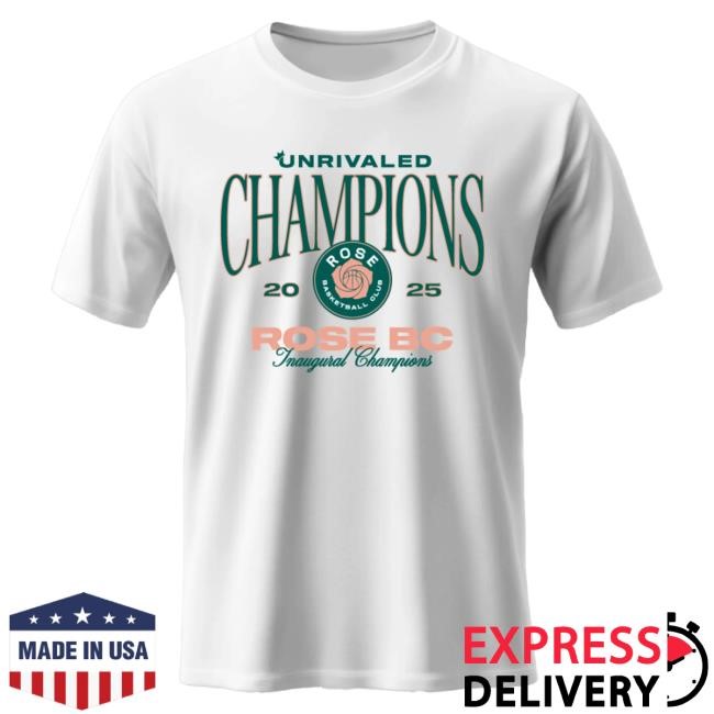 Official Unrivaled Basketball Rose Championship White Tshirt