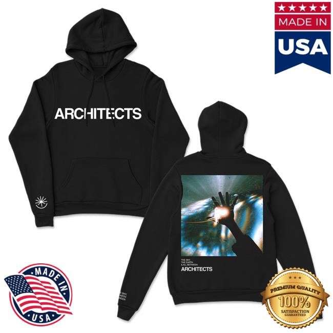 Official Architects Merch Store Shop Architects The Earth The Sky Album Black Logo Popover Hoodie