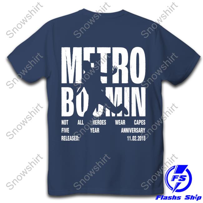 Metro Boomin Merch Nahwc 5 Year Cover Tee Shirt Official Metro Boomin Merch Not All Heroes Wear Capes five year anniversary Cover Tee