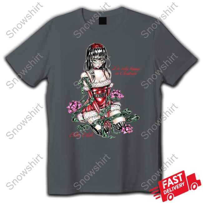 Official Billie Eilish I'm Only Happy On Christmas Tied Up Hoodie Official Billie Eilish Merch I'm Only Happy On Christmas Tied Up T-Shirt
