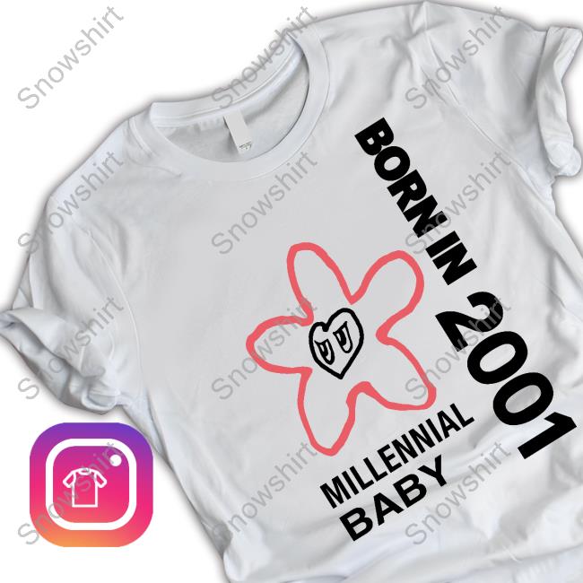 Official Official Itzavibe Merch Flower Eyes Born In 2001 Millennial Baby Shirt