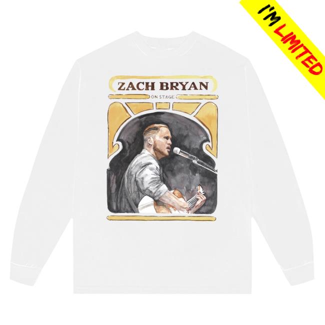 Official Zach Bryan Merch Store Shop Onstage Long Sleeve Shirt