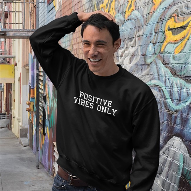 Robert Saleh Positive Vibes Only Crewneck Sweatshirt Robert Saleh Positive Vibes Only Hoodie