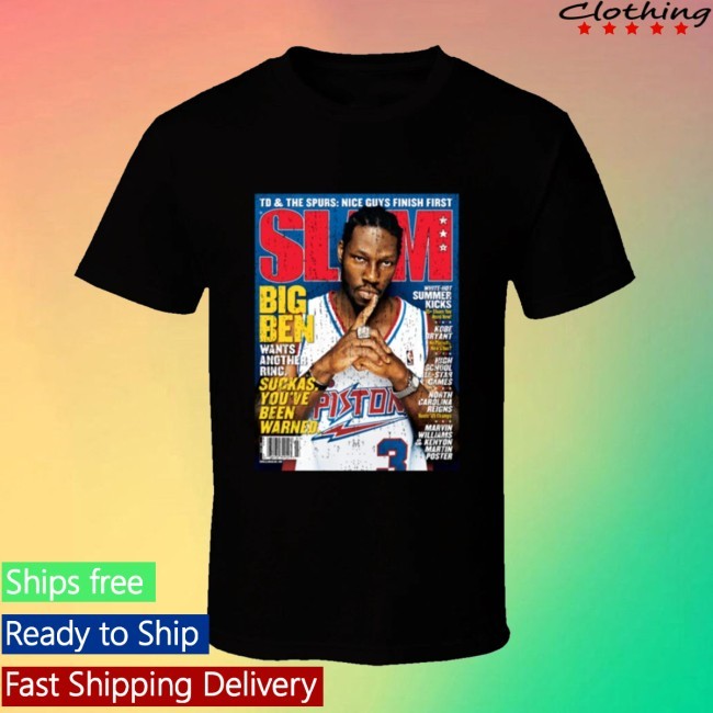 Slam Magazine Issue 89 Ben Wallace Popular Basketball Tee Magazine Grunge