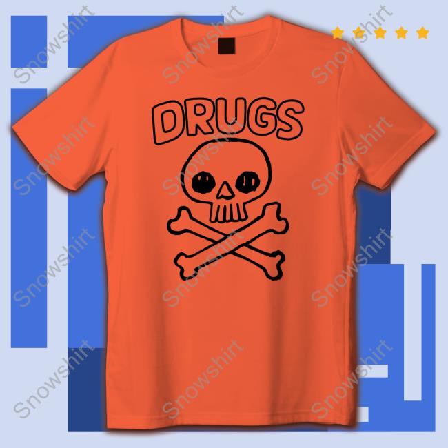 Official Night Channels Merch Drugs skull T Shirt Official Drugs Skull Shirt