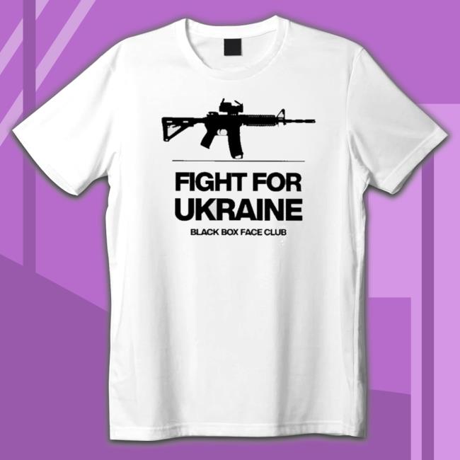 Fight For Ukraine Black Box Face Club Tee
