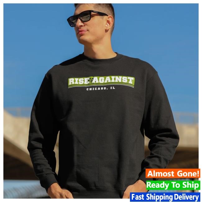 Official Rise Against Stand In Line Crew neck Sweatshirt (Black)