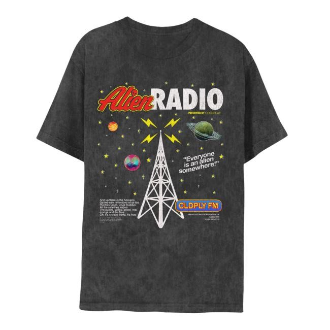 Alien Radio Music Of The Spheres World Tour 2024 T Shirt – Coldplay