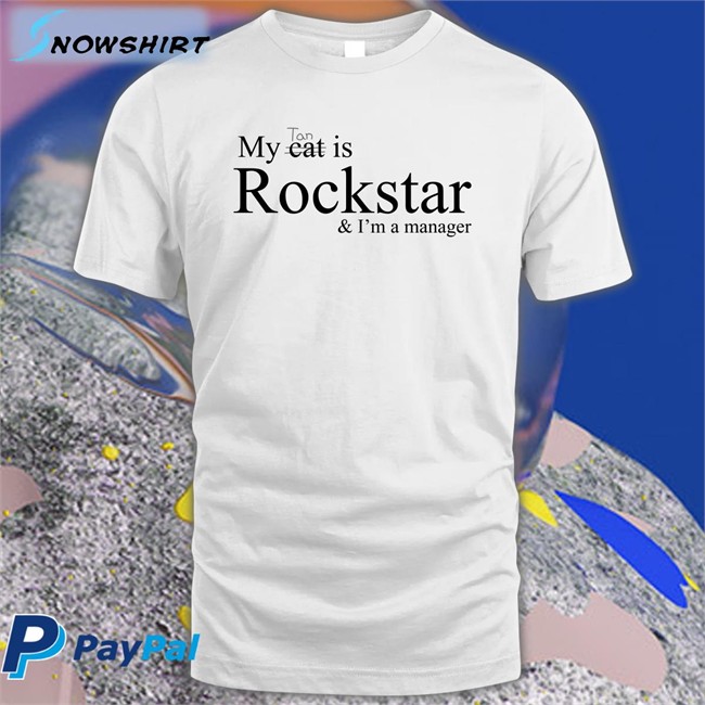 My Tan Cat Is Rockstar And I'm A Manager Hoodie