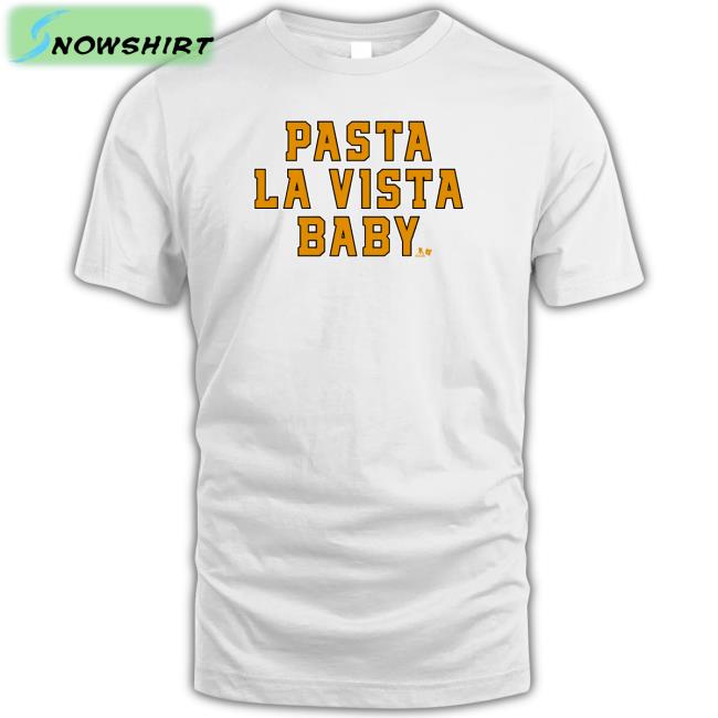 Breakingt Store David Pastrnak Pasta La Vista Baby Long Sleeved T Shirt Breakingt Store David Pastrnak Pasta La Vista Baby Tee
