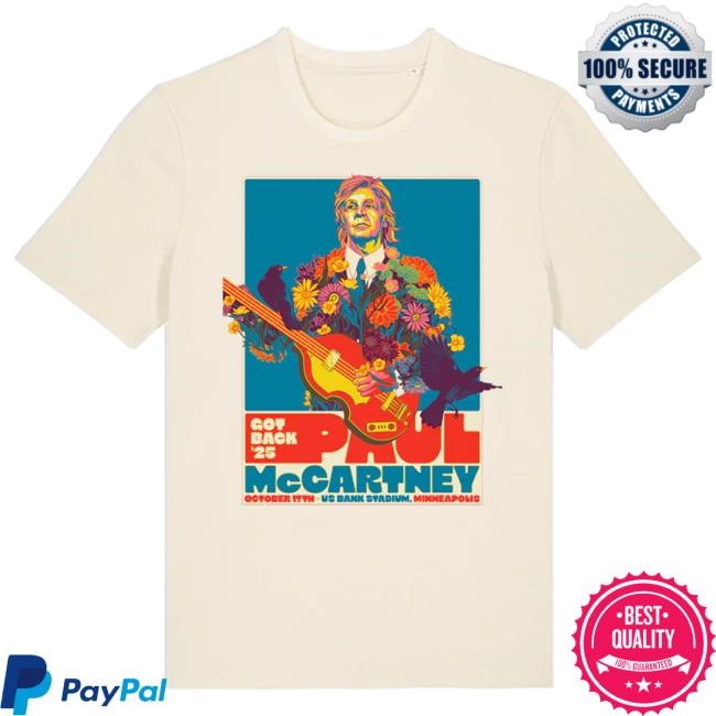 Official Paul Mccartney Merch Store Got Back 2025 Minneapolis Event Tee