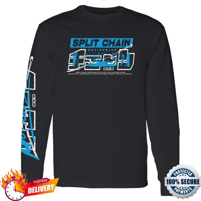 Official Down Right Merch Split Chain - US Exclusive motionblur Long Sleeve Tee