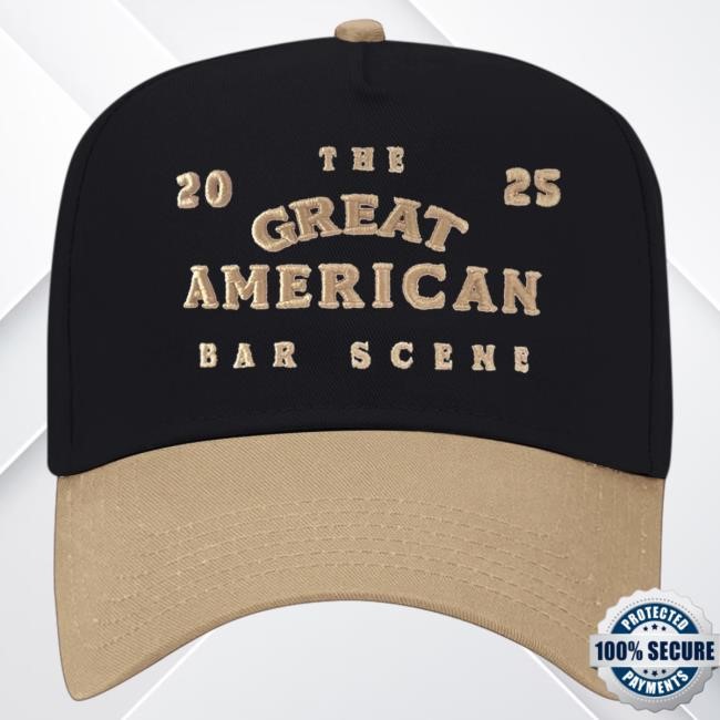Official Zach Bryan Merch Store Shop Zach Bryan Bar Scene 2025 Black and Khaki Cap ZachBryan