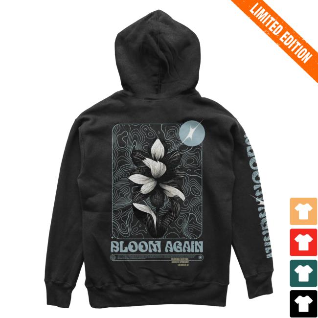 Official Dream Clothing Bloom Again Crew neck Sweatshirt Black Dreamclothinghq