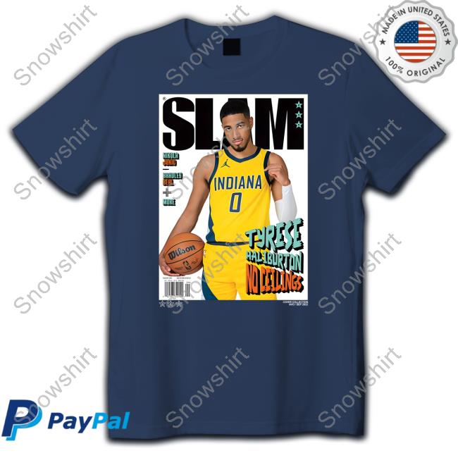 Adult Indiana Pacers Tyrese Haliburton SLAM Cover Funny Official Pacers Team Adult Indiana Pacers Tyrese Haliburton SLAM Cover Print
