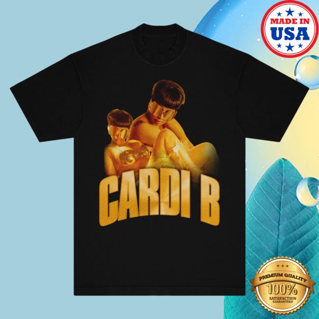 Official Cardi B Merch Store Cardi B Gold Logo Tees (Black) Cardi B Apparel Clothing Shop CardiB