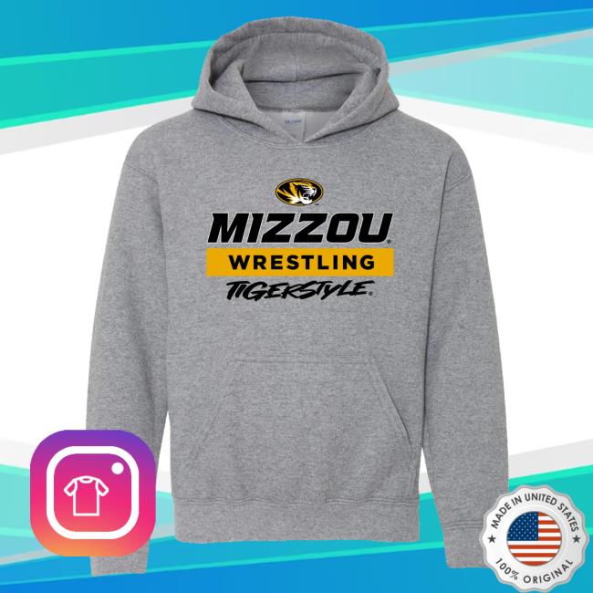 Official Mizzou Cotton Bowl Mizzou Tigers Youth Tiger Style Oval Tiger Head Grey Shirt