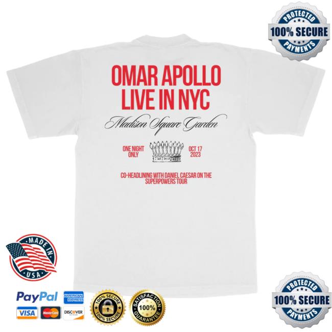 Official Omar Apollo Merch I Love Oa Omar Apollo Live In Nyc T Shirt Official Omar Apollo Merch I Love Oa Omar Apollo Live In Nyc Shirt