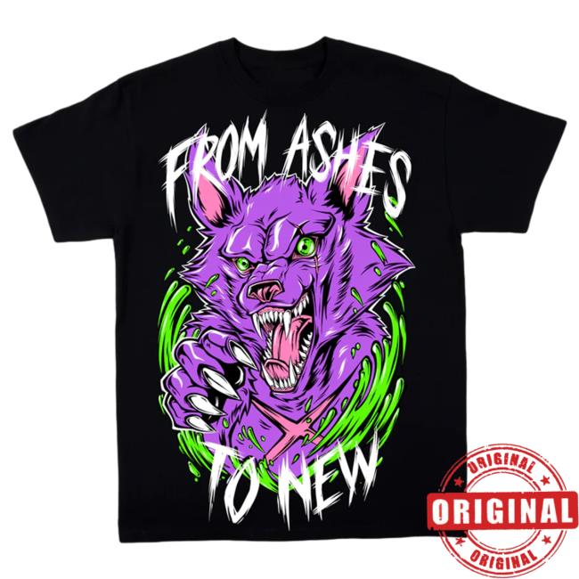 Official Merch Bar From Ashes to New Glow Wolf New Shirt MerchBar