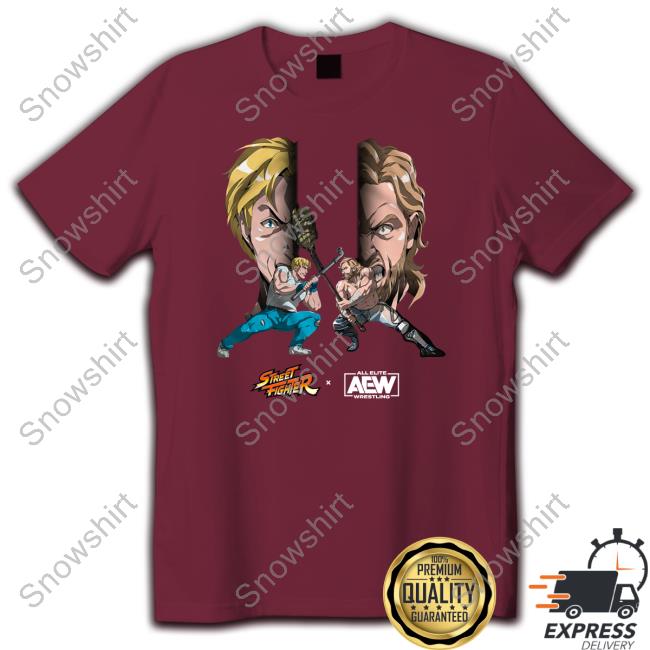 ShopAEW Merch Street Fighter Tee ShopAEW Street Fighter Tee Shirt